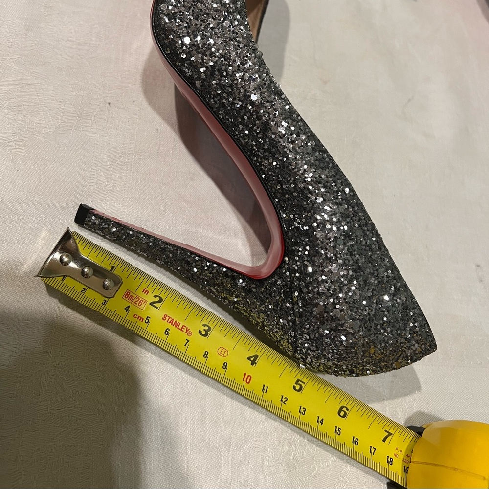 Christian Louboutin , Ron Ron 100 Glitter, Antracite - Picture 2 of 9